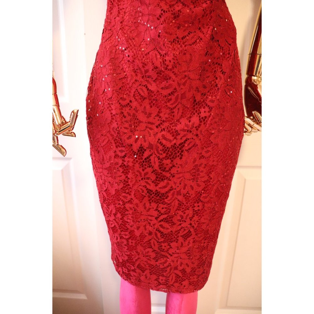 Lulus red medium lace dress - Picture 5 of 10